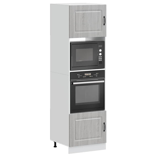 vidaXL Oven Cabinets 2 pcs "Kalmar" Grey Sonoma Engineered Wood