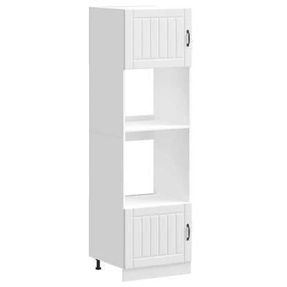 vidaXL Oven Cabinets 2 pcs Lucca White Engineered Wood