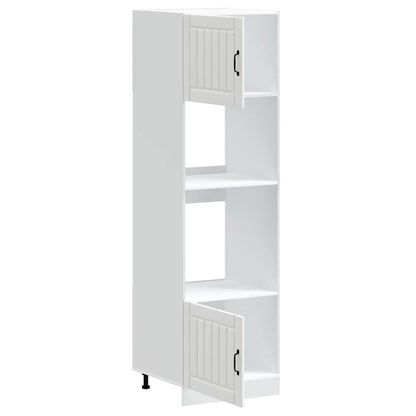 vidaXL Oven Cabinets 2 pcs Lucca White Engineered Wood