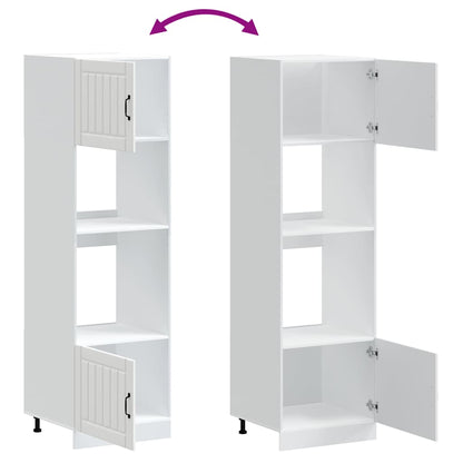 vidaXL Oven Cabinets 2 pcs Lucca White Engineered Wood
