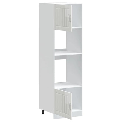 vidaXL Oven Cabinets 2 pcs Lucca Gloss White Engineered Wood