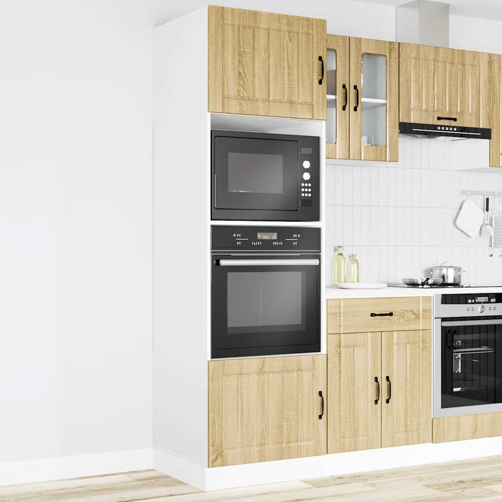 vidaXL Oven Cabinets 2 pcs Lucca Sonoma Oak Engineered Wood