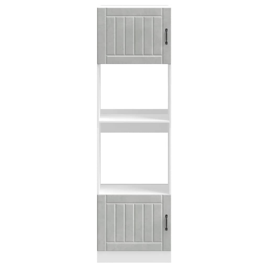 vidaXL Oven Cabinets 2 pcs Lucca Concrete Grey Engineered Wood