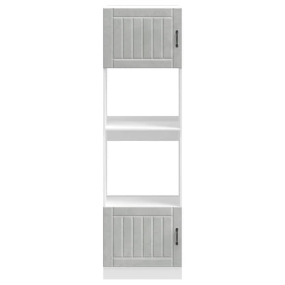vidaXL Oven Cabinets 2 pcs Lucca Concrete Grey Engineered Wood