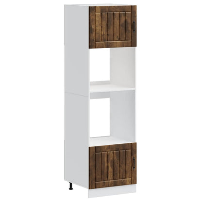 vidaXL Oven Cabinets 2 pcs Lucca Smoked Oak Engineered Wood