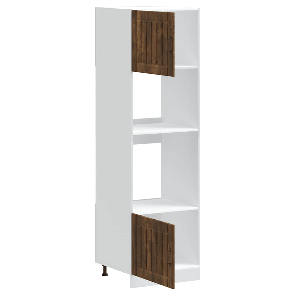 vidaXL Oven Cabinets 2 pcs Lucca Smoked Oak Engineered Wood