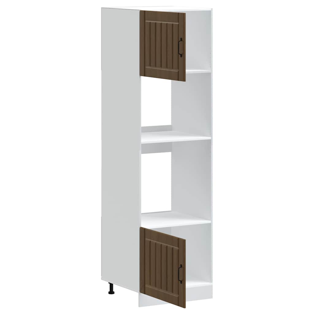 vidaXL Oven Cabinets 2 pcs Lucca Brown Oak Engineered Wood