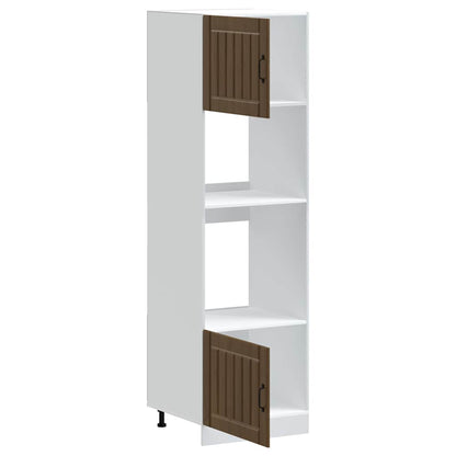 vidaXL Oven Cabinets 2 pcs Lucca Brown Oak Engineered Wood