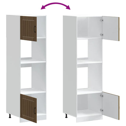 vidaXL Oven Cabinets 2 pcs Lucca Brown Oak Engineered Wood