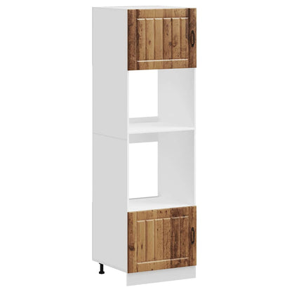 vidaXL Oven Cabinets 2 pcs Lucca Old Wood Engineered Wood