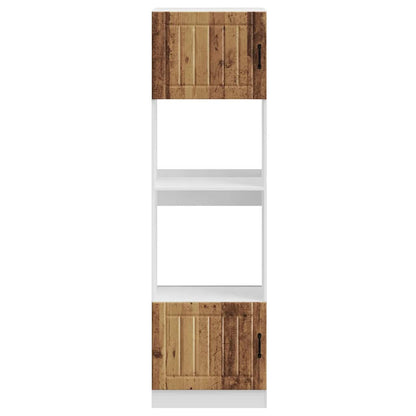 vidaXL Oven Cabinets 2 pcs Lucca Old Wood Engineered Wood