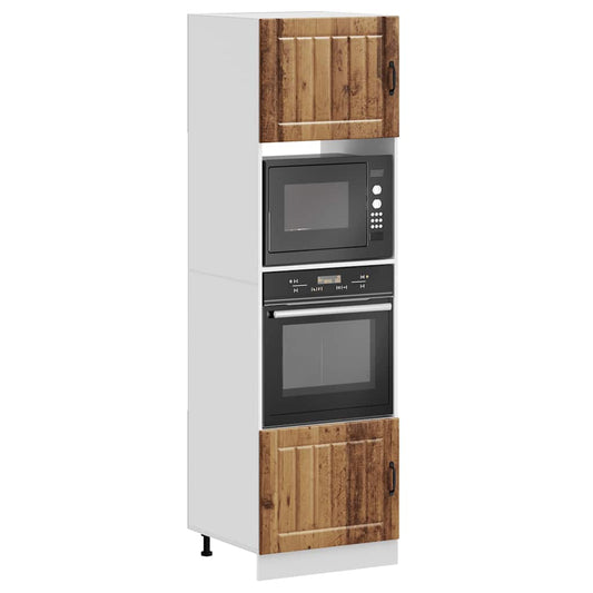vidaXL Oven Cabinets 2 pcs "Lucca" Old Wood Engineered Wood