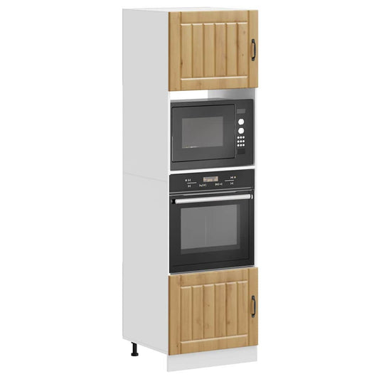 vidaXL Oven Cabinets 2 pcs "Lucca" Artisan Oak Engineered Wood
