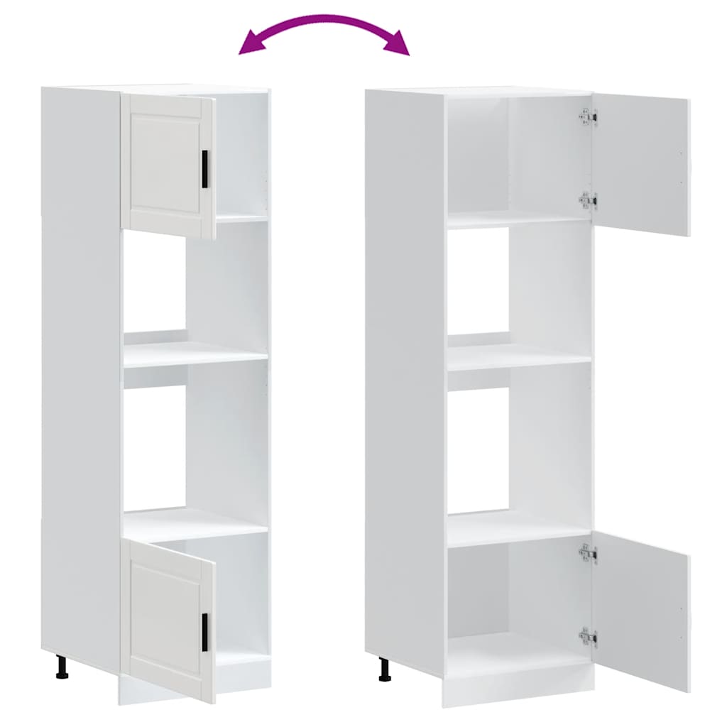 vidaXL Oven Cabinets 2 pcs Porto White Engineered Wood