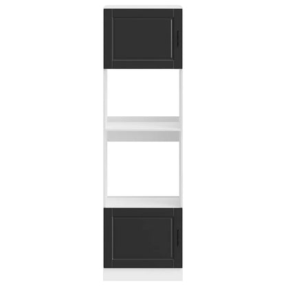 vidaXL Oven Cabinets 2 pcs Porto Black Engineered Wood