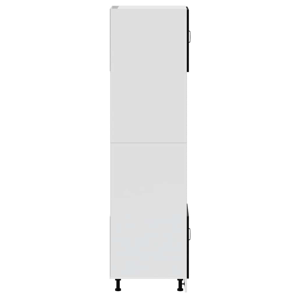 vidaXL Oven Cabinets 2 pcs Porto Black Engineered Wood