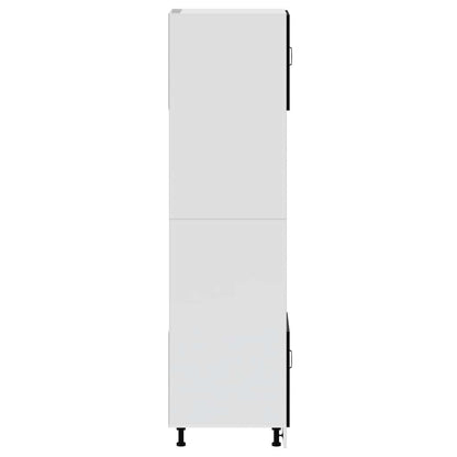 vidaXL Oven Cabinets 2 pcs Porto Black Engineered Wood