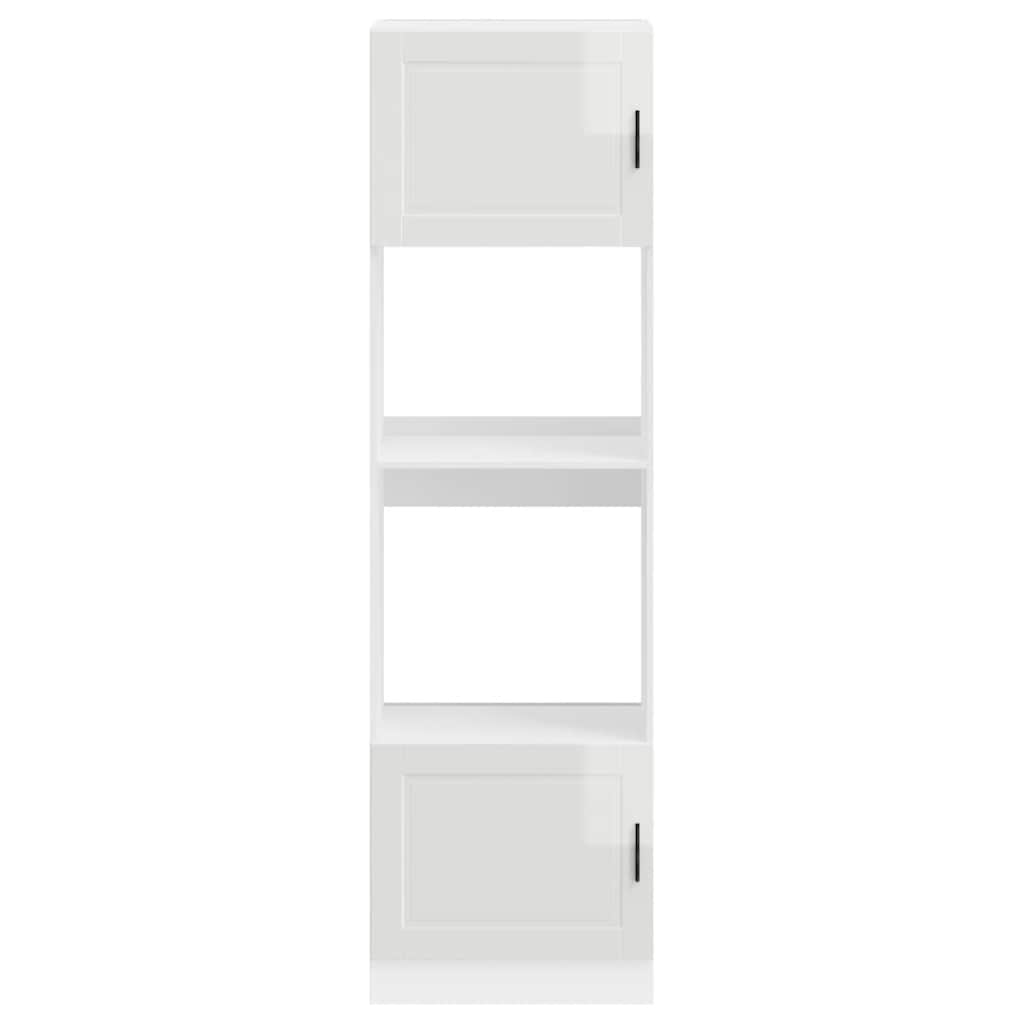 vidaXL Oven Cabinets 2 pcs Porto Gloss White Engineered Wood