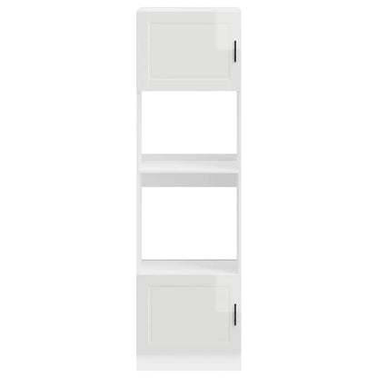 vidaXL Oven Cabinets 2 pcs Porto Gloss White Engineered Wood