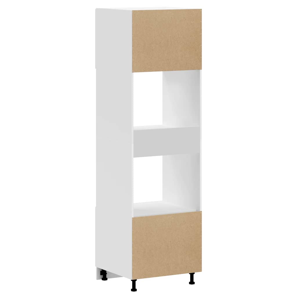vidaXL Oven Cabinets 2 pcs Porto Gloss White Engineered Wood