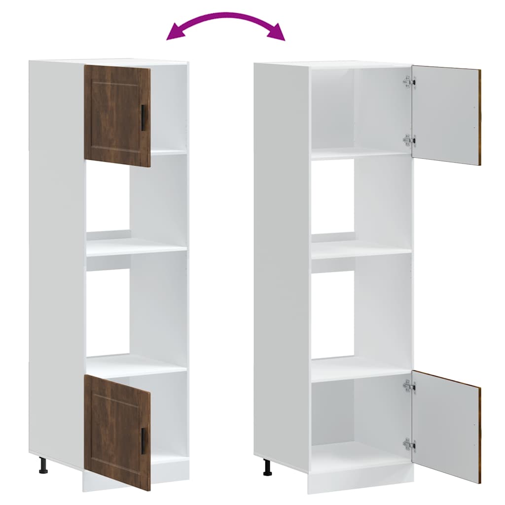 vidaXL Oven Cabinets 2 pcs Porto Smoked Oak Engineered Wood