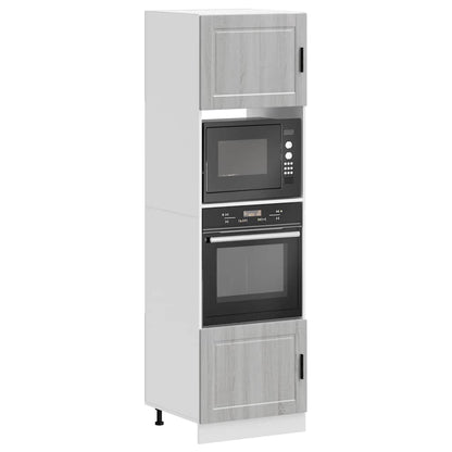 vidaXL Oven Cabinets 2 pcs Porto Grey Sonoma Engineered Wood