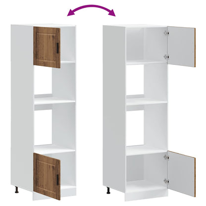 vidaXL Oven Cabinets 2 pcs Porto Old Wood Engineered Wood