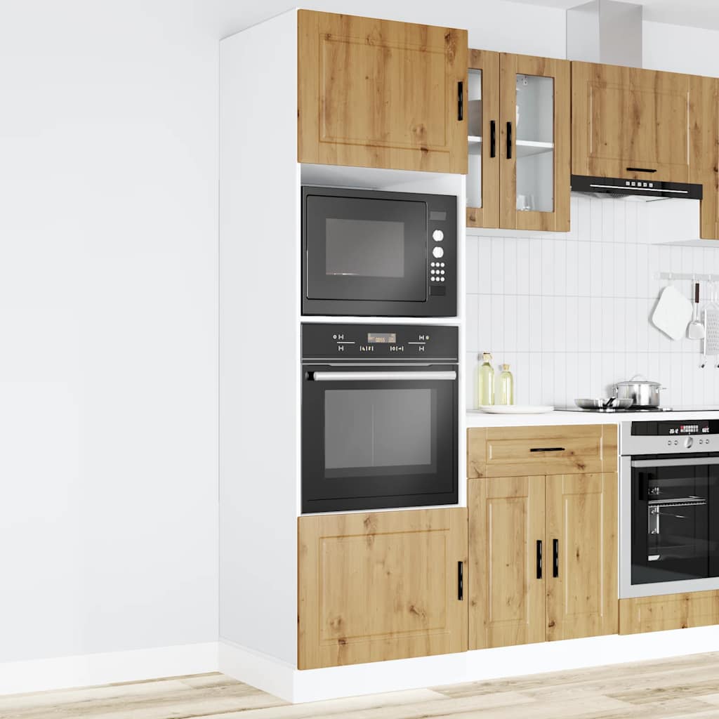 vidaXL Oven Cabinets 2 pcs Porto Artisan Oak Engineered Wood