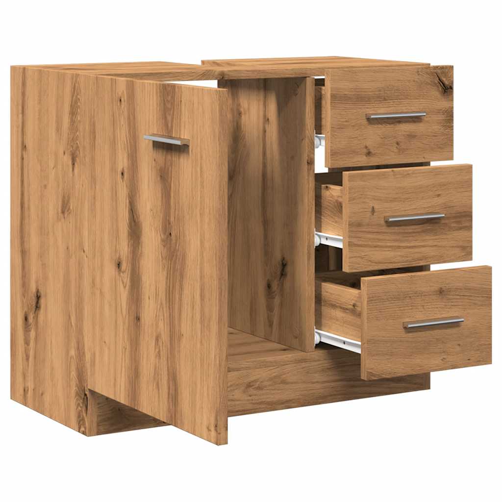 vidaXL Sink Cabinet Artisian Oak 63x30x54 cm Engineered Wood