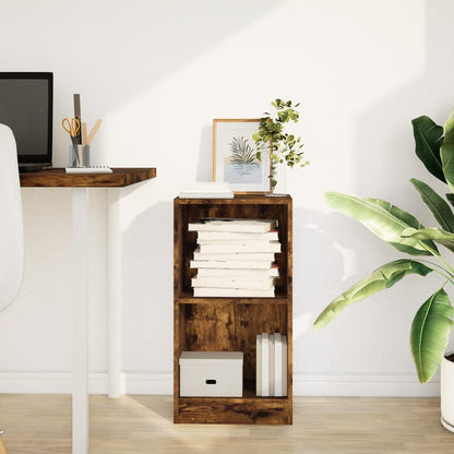 vidaXL Bookcase Smoked Oak 40x24x76 cm Engineered Wood