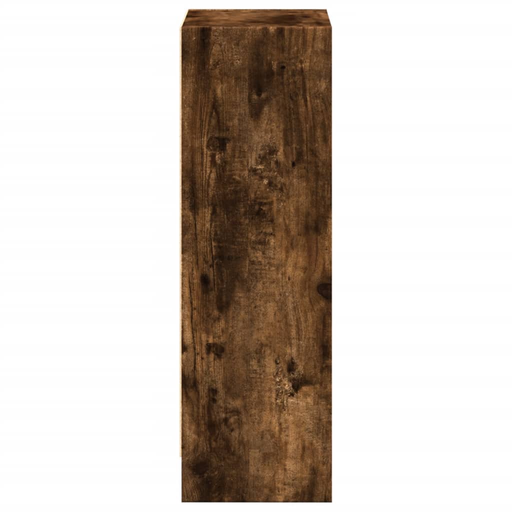 vidaXL Bookcase Smoked Oak 40x24x76 cm Engineered Wood