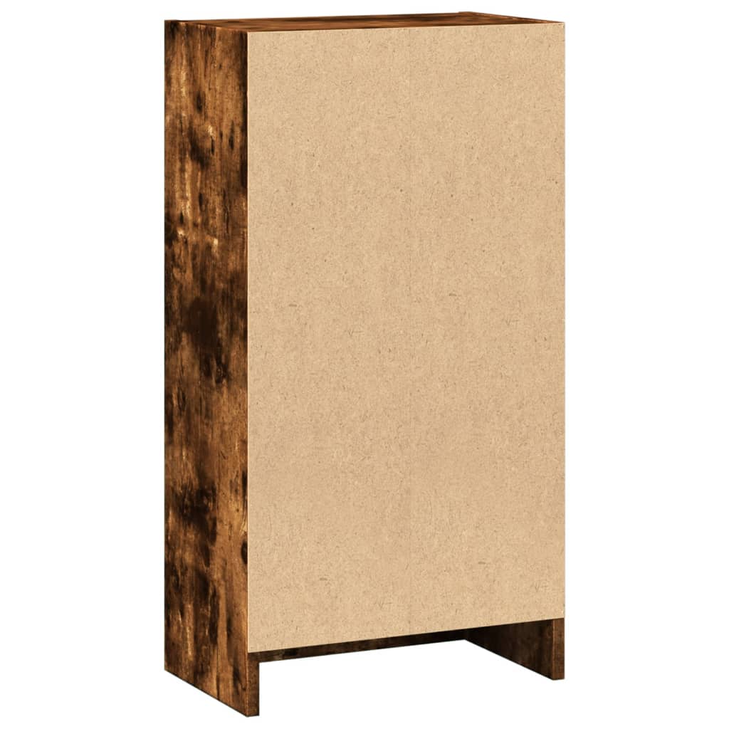 vidaXL Bookcase Smoked Oak 40x24x76 cm Engineered Wood