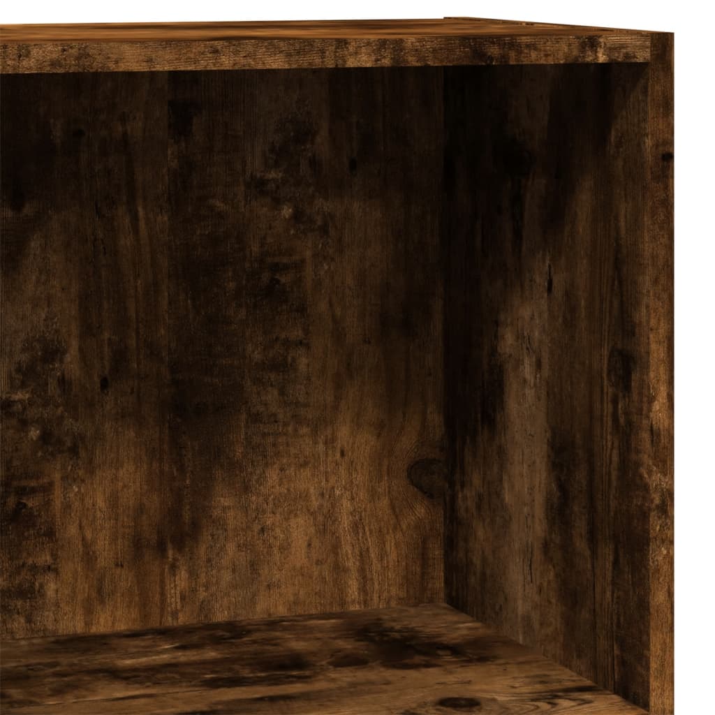 vidaXL Bookcase Smoked Oak 40x24x76 cm Engineered Wood