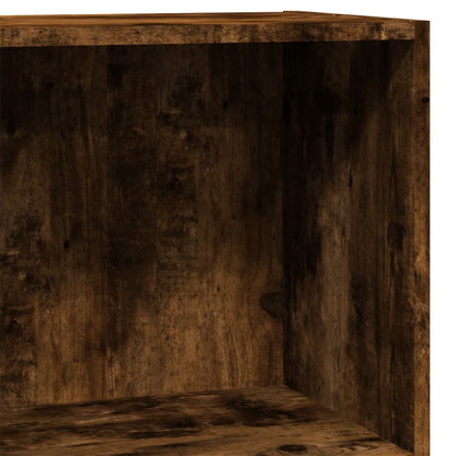 vidaXL Bookcase Smoked Oak 40x24x76 cm Engineered Wood