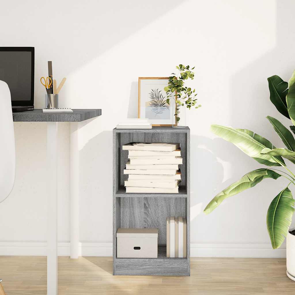 vidaXL Bookcase Grey Sonoma 40x24x76 cm Engineered Wood