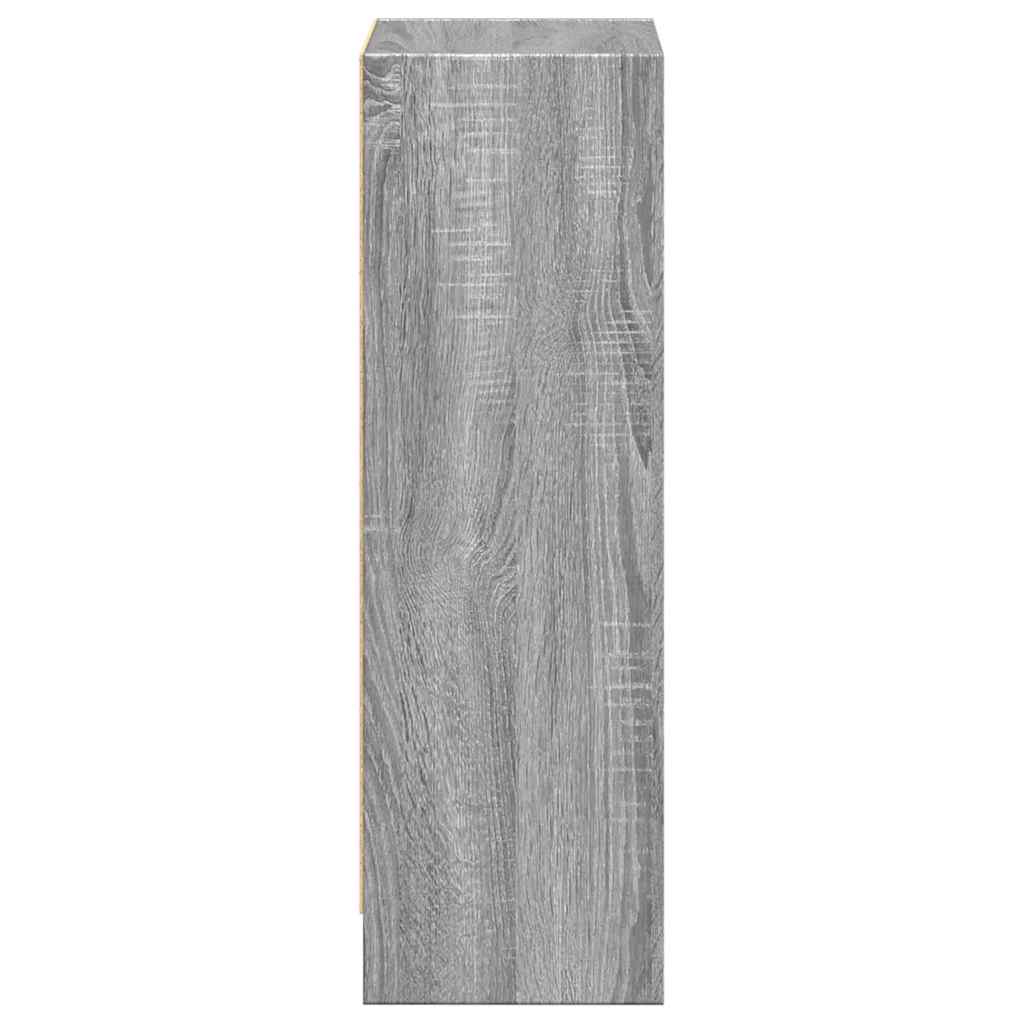 vidaXL Bookcase Grey Sonoma 40x24x76 cm Engineered Wood