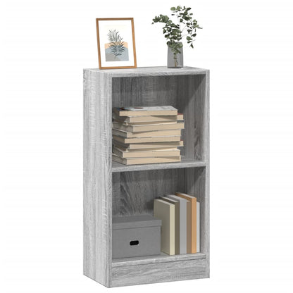 vidaXL Bookcase Grey Sonoma 40x24x76 cm Engineered Wood