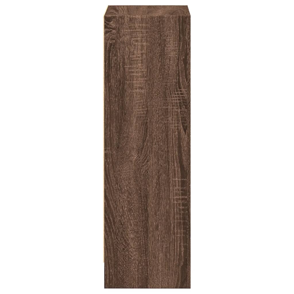 vidaXL Bookcase Brown Oak 40x24x76 cm Engineered Wood