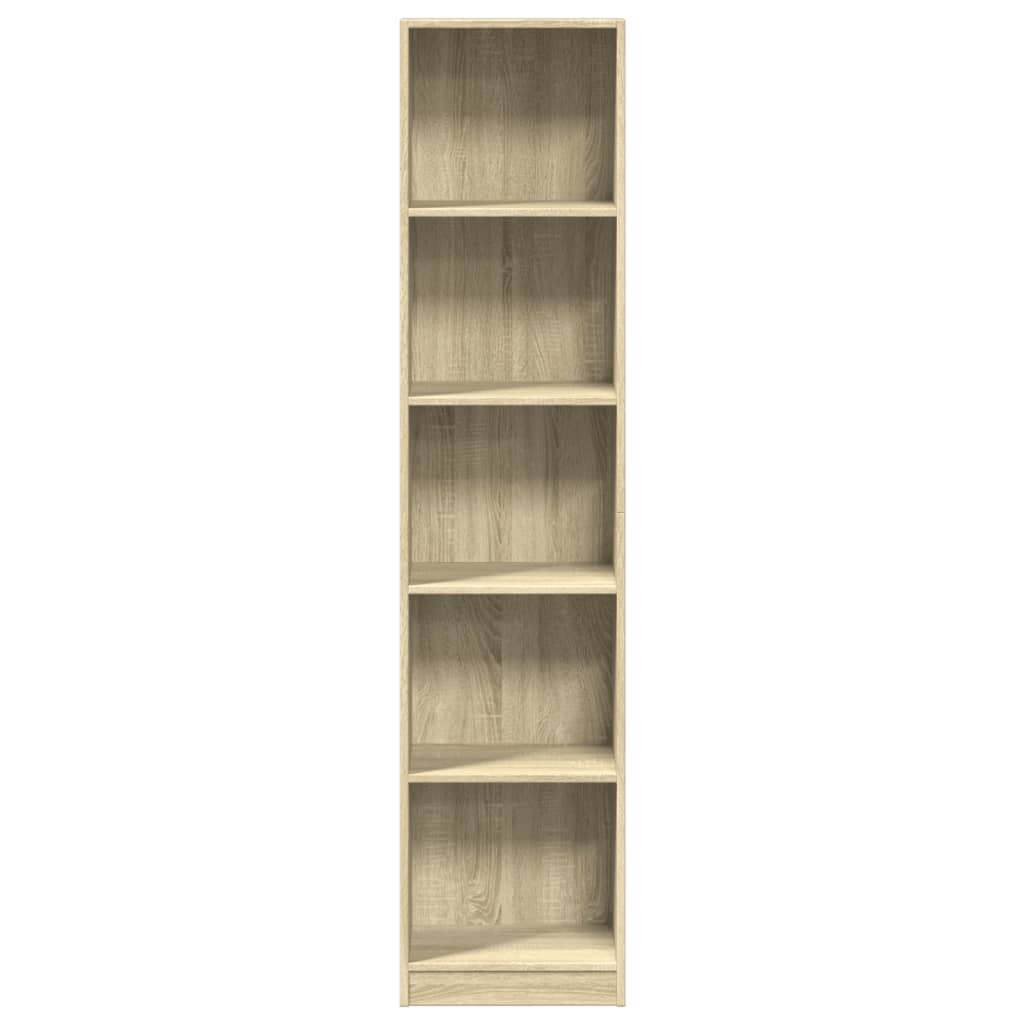 vidaXL Bookcase Sonoma Oak 40x24x176 cm Engineered Wood