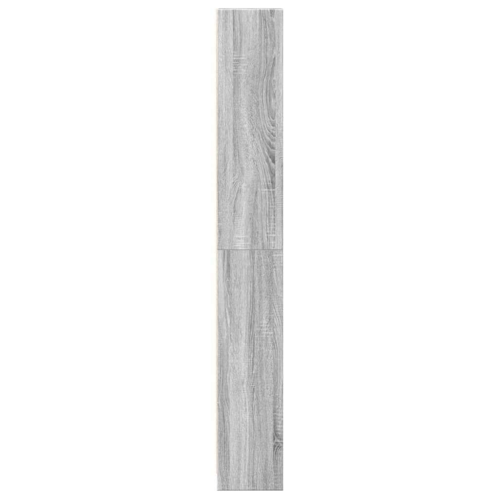 vidaXL Bookcase Grey Sonoma 40x24x176 cm Engineered Wood