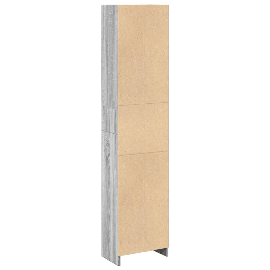vidaXL Bookcase Grey Sonoma 40x24x176 cm Engineered Wood