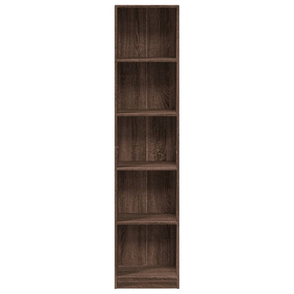 vidaXL Bookcase Brown Oak 40x24x176 cm Engineered Wood