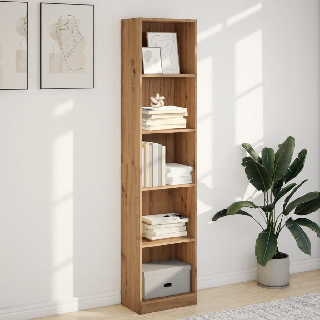 vidaXL Bookcase Artisian Oak 40x24x176 cm Engineered Wood