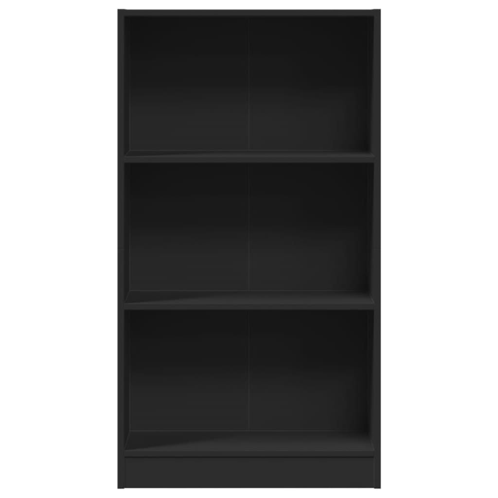 vidaXL Bookcase Black 60x24x109 cm Engineered Wood