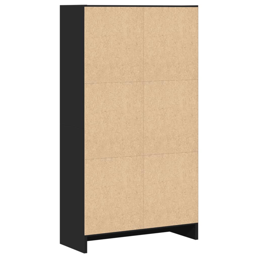 vidaXL Bookcase Black 60x24x109 cm Engineered Wood