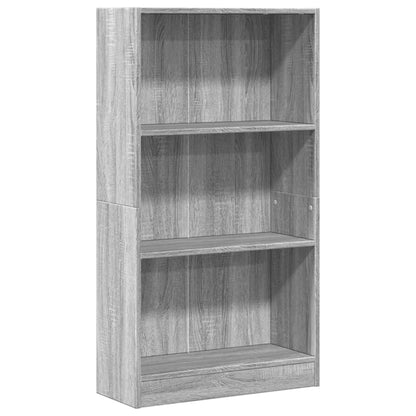 vidaXL Bookcase Grey Sonoma 60x24x109 cm Engineered Wood