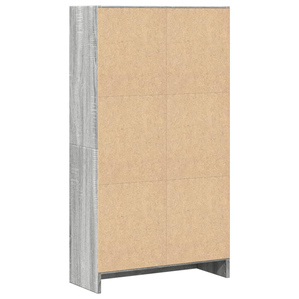 vidaXL Bookcase Grey Sonoma 60x24x109 cm Engineered Wood