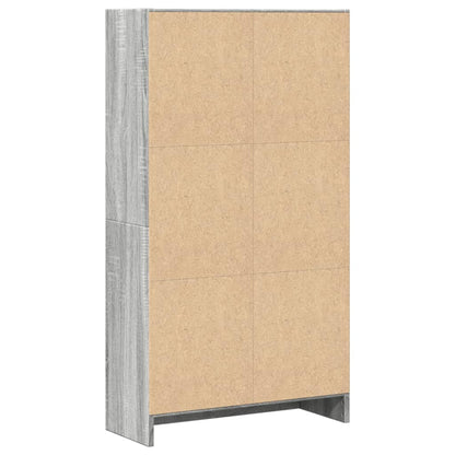 vidaXL Bookcase Grey Sonoma 60x24x109 cm Engineered Wood