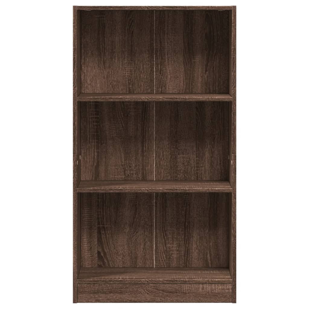vidaXL Bookcase Brown Oak 60x24x109 cm Engineered Wood
