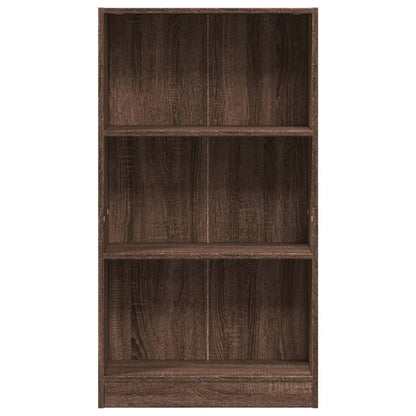 vidaXL Bookcase Brown Oak 60x24x109 cm Engineered Wood